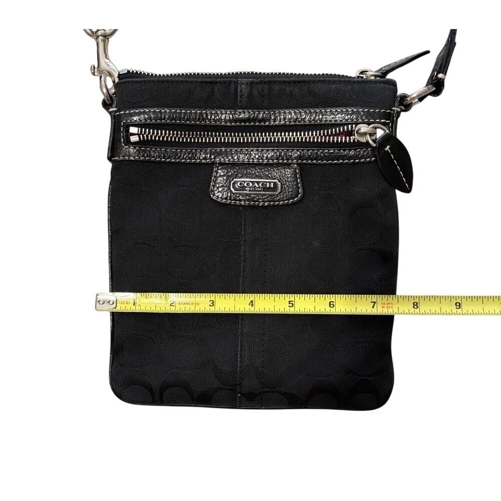 Coach Signature Penelope Bag Black Crossbody Small Messenger - Picture 9 of 14